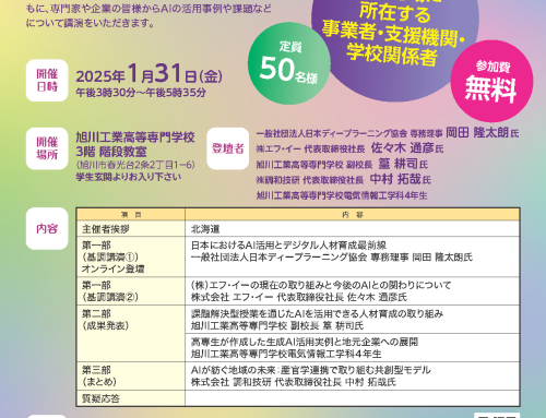 「AI活用セミナーin旭川」 旭川高専生による成果発表会